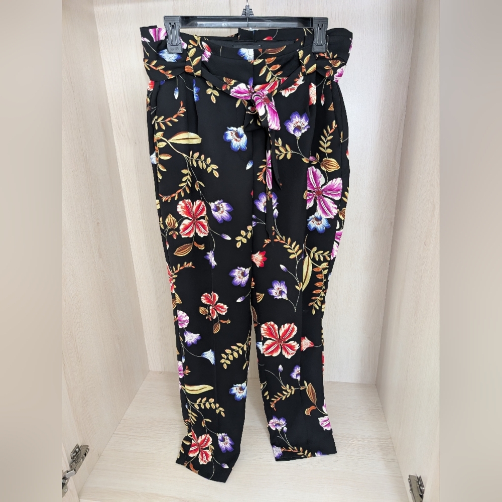 Floral Black Women's Pants